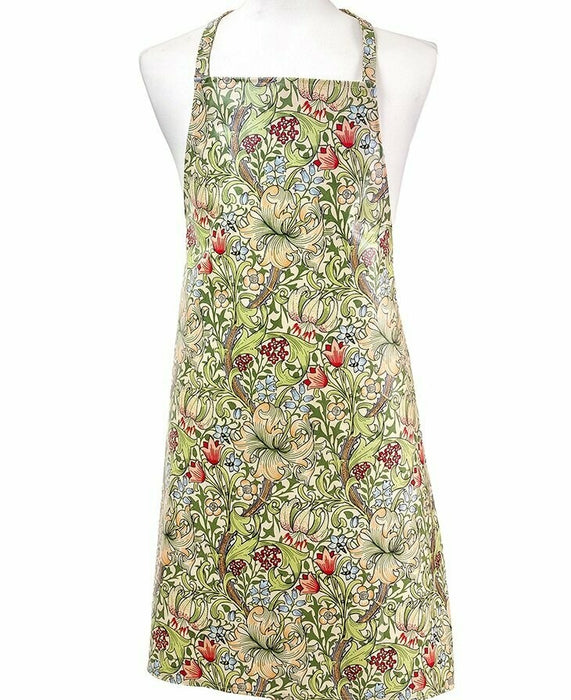 William Morris Wipeable Apron - Golden Lily