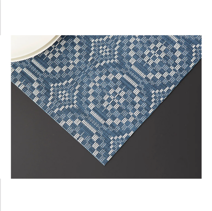 Chilewich Table Mats - Overshot / Rectangle / Denim