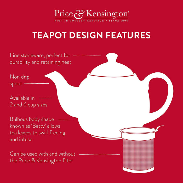 Price & Kensington BRIGHTS English Teapot - Matte Grey / 2 Cup