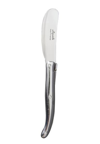 Laguiole Jean Dubost Mini Stainless Steel Cheese Spreader - Curved Handle