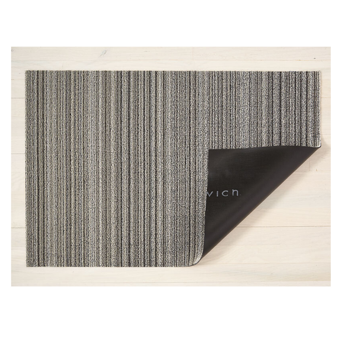 Chilewich Indoor Outdoor Shag Doormat - Skinny Stripe / Birch / 18x28"