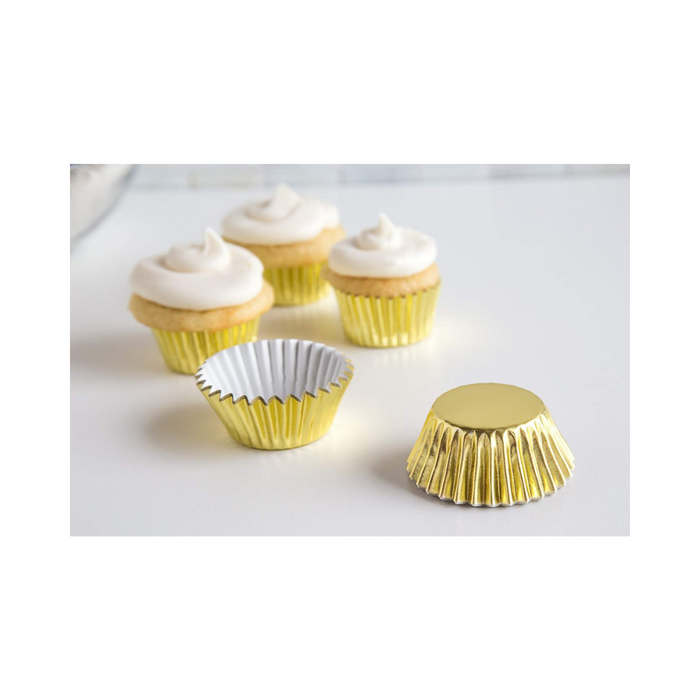 Fox Run Gold Foil Baking Cups - Mini