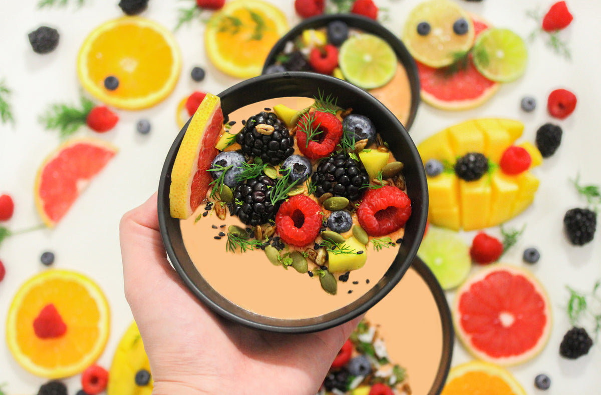 Chef Joyce's Simple Tropical Smoothie Bowl with Peach Crumble — Cookery
