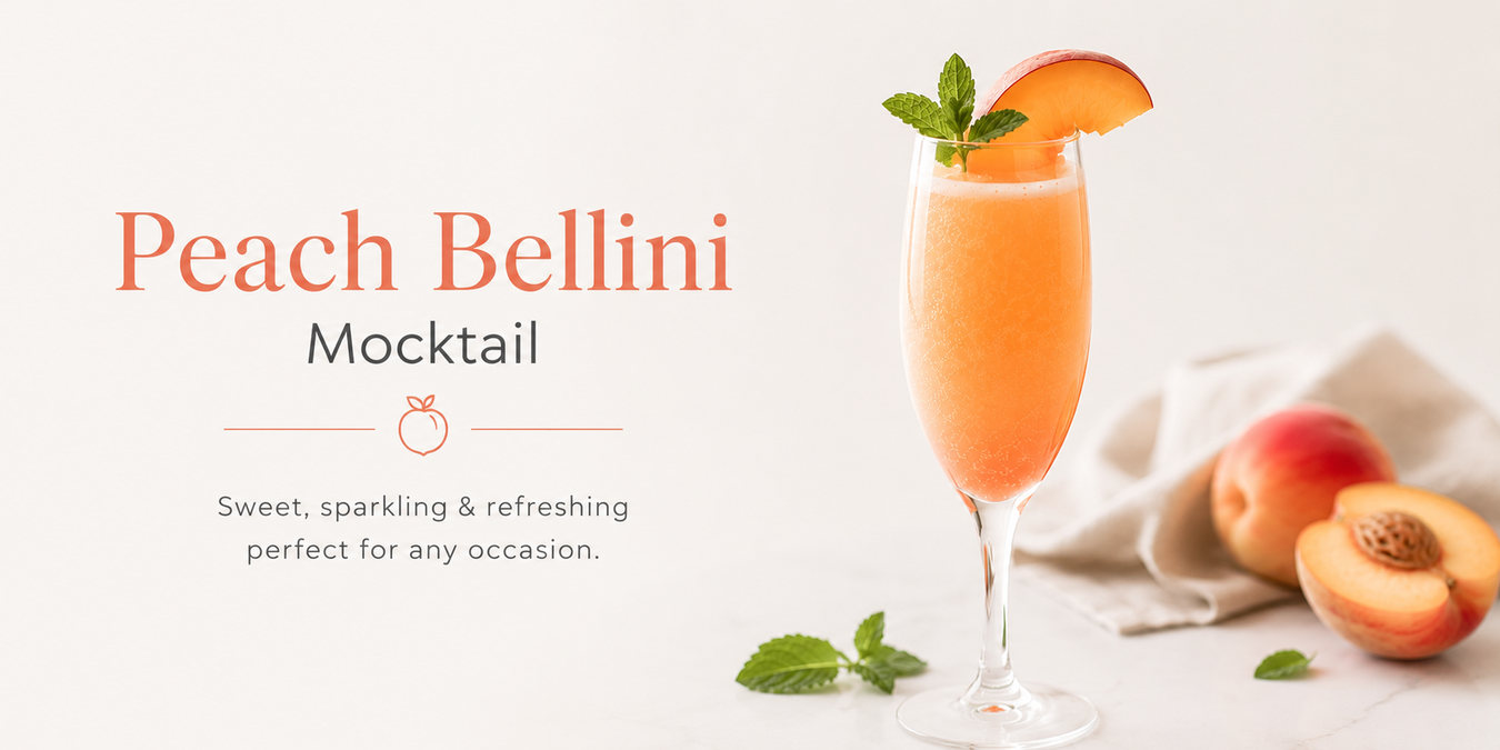 Peach Bellini Mocktail Recipe