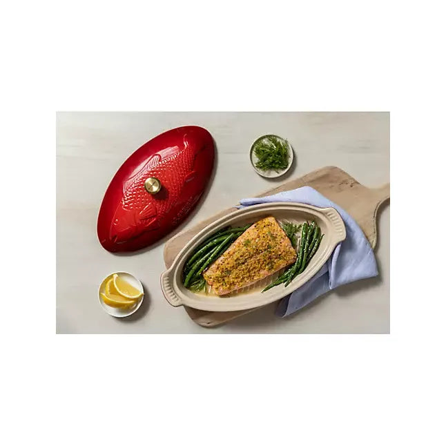 Le Creuset Heritage Oval Fish Baker - Cerise / 1.6L