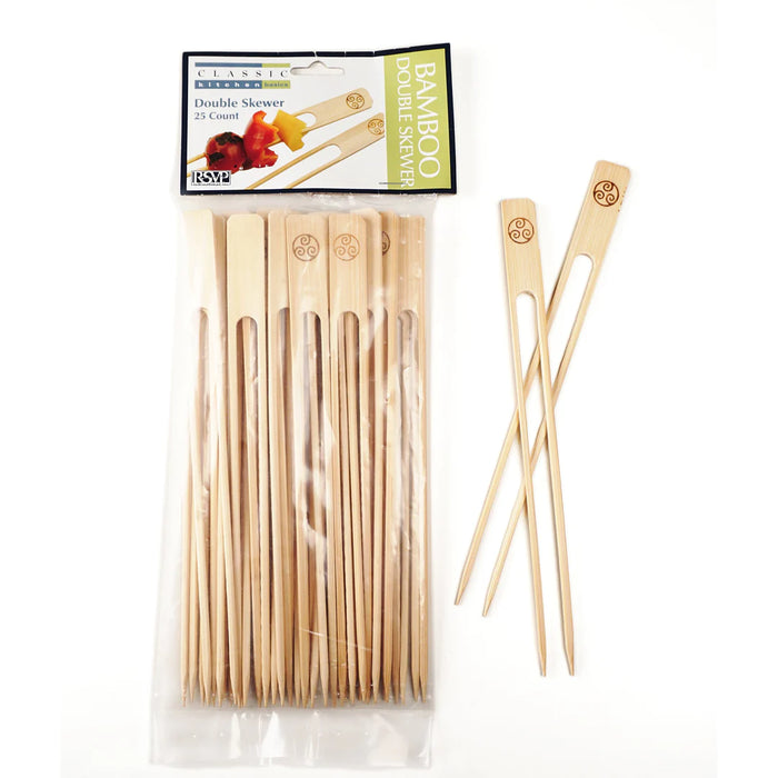 RSVP Double Bamboo Skewers - Pack of 25