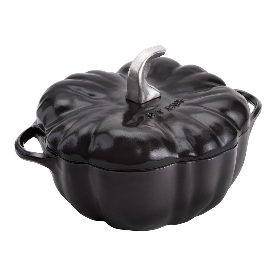 Staub La Cocotte 3.5 L Cast Iron Pumpkin Cocotte, Black