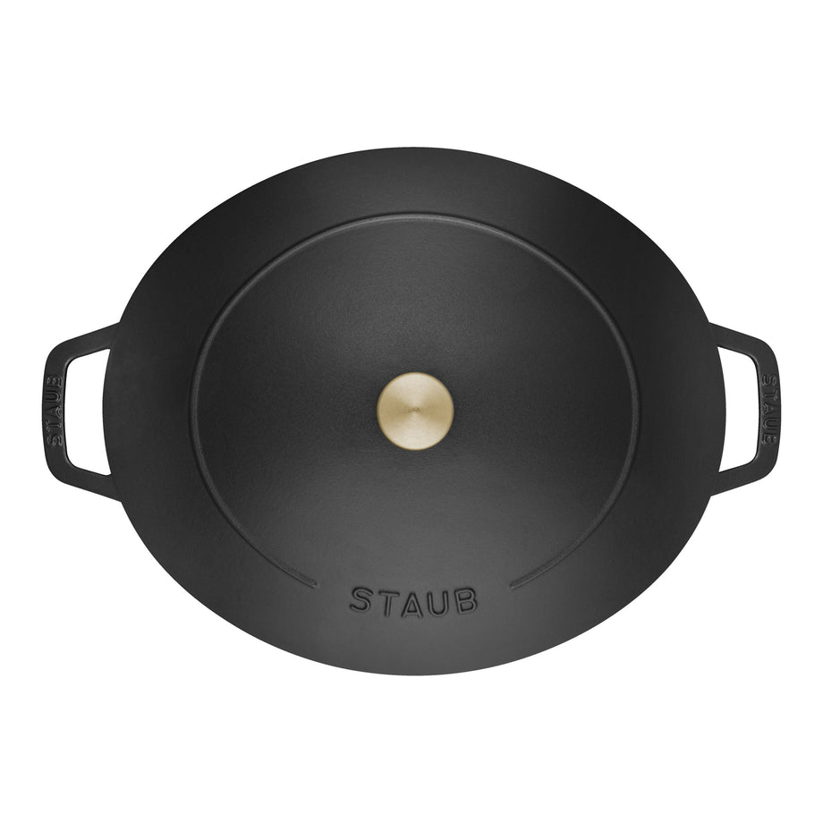 STAUB La Cocotte 5.5 L Cast Iron Oval French Oven, Black