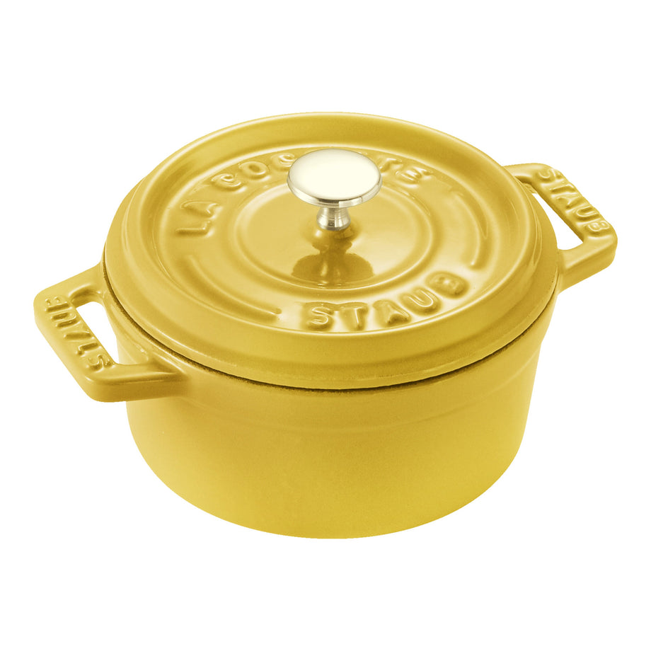 STAUB La Cocotte 250 mL Cast Iron Round Mini Cocotte, Citron
