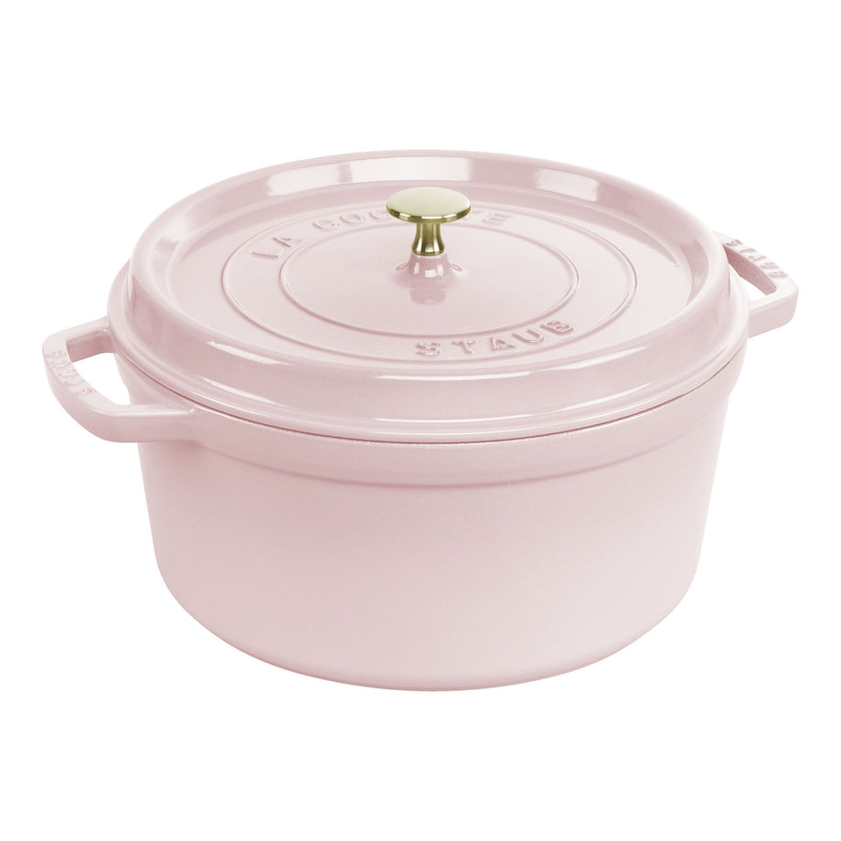 STAUB La Cocotte 6.75 L Cast Iron Round Cocotte, Sorbet Rose