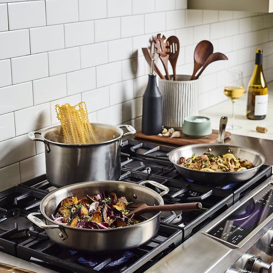 All-Clad D5® 10-Piece Brushed Stainless Steel Cookware Set