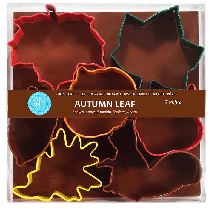 R&M Autumn Leaf Color Cookie Cutters - 7 piece set