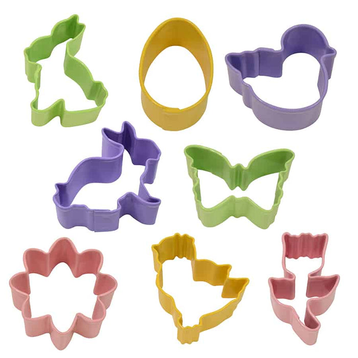 R&M Mini Easter Cookie Cutters Color Set/8