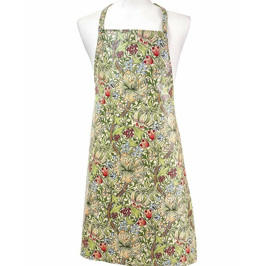 William Morris Wipeable Apron - Golden Lily
