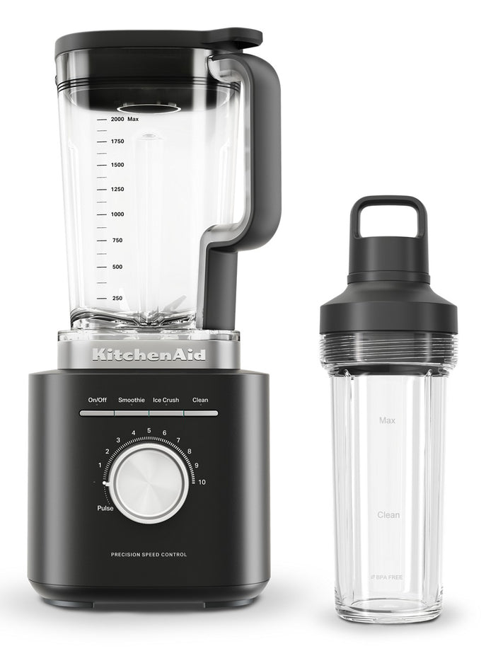 KitchenAid®  Pure Power Blender with Personal Blending Jars – Black Matte