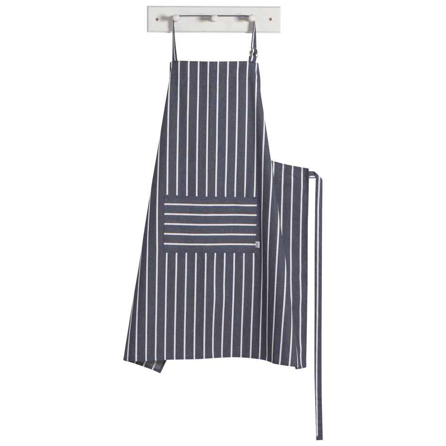 Now Designs Butcher Stripe Mighty Chef's Apron - Blue
