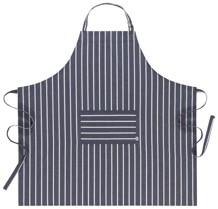 Now Designs Butcher Stripe Mighty Chef's Apron - Blue