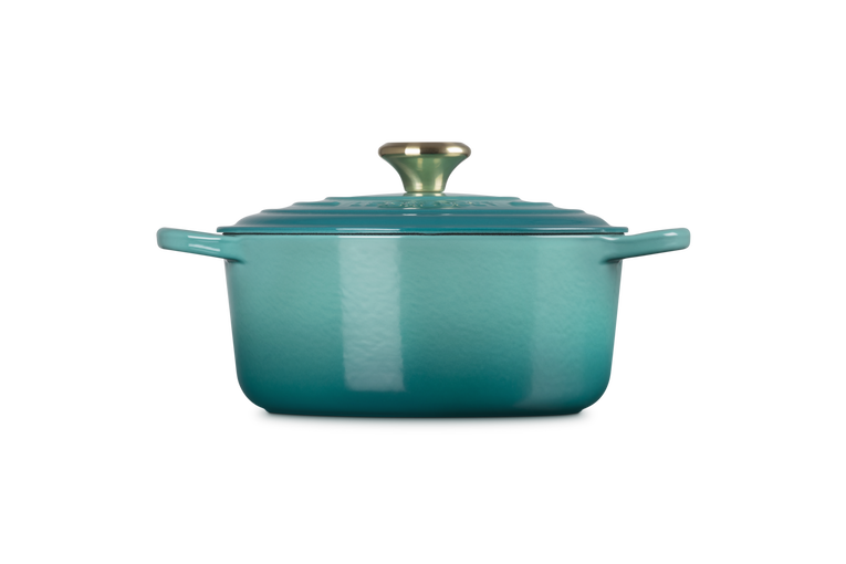 Le Creuset 4.2L Signature Round French Oven - Bleu Riviera