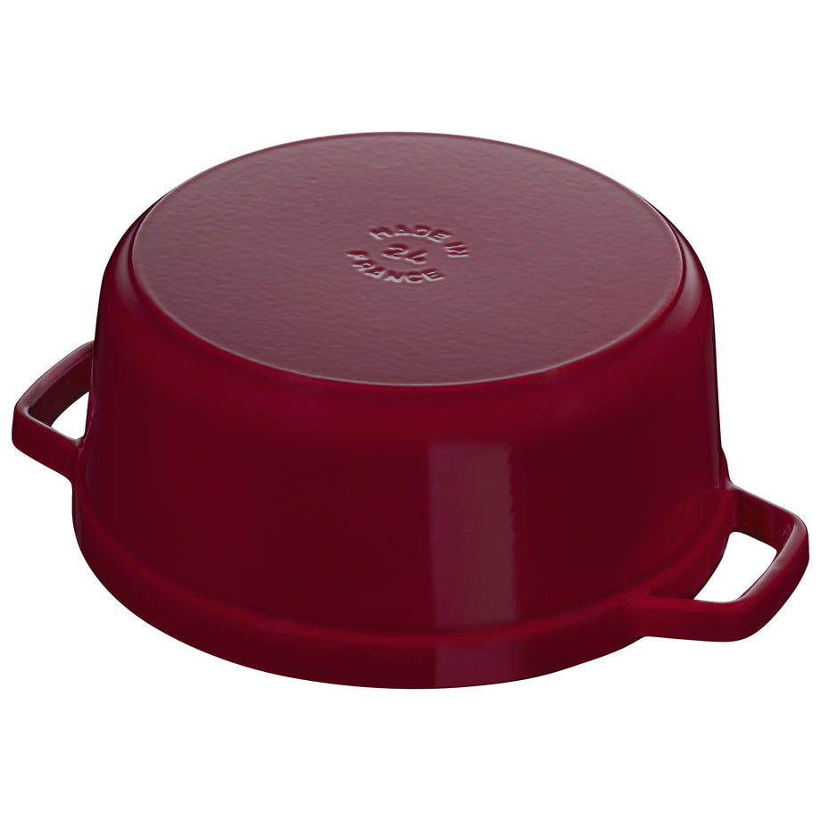 STAUB La Cocotte 5.25 L Cast Iron Round Cocotte, Bordeaux