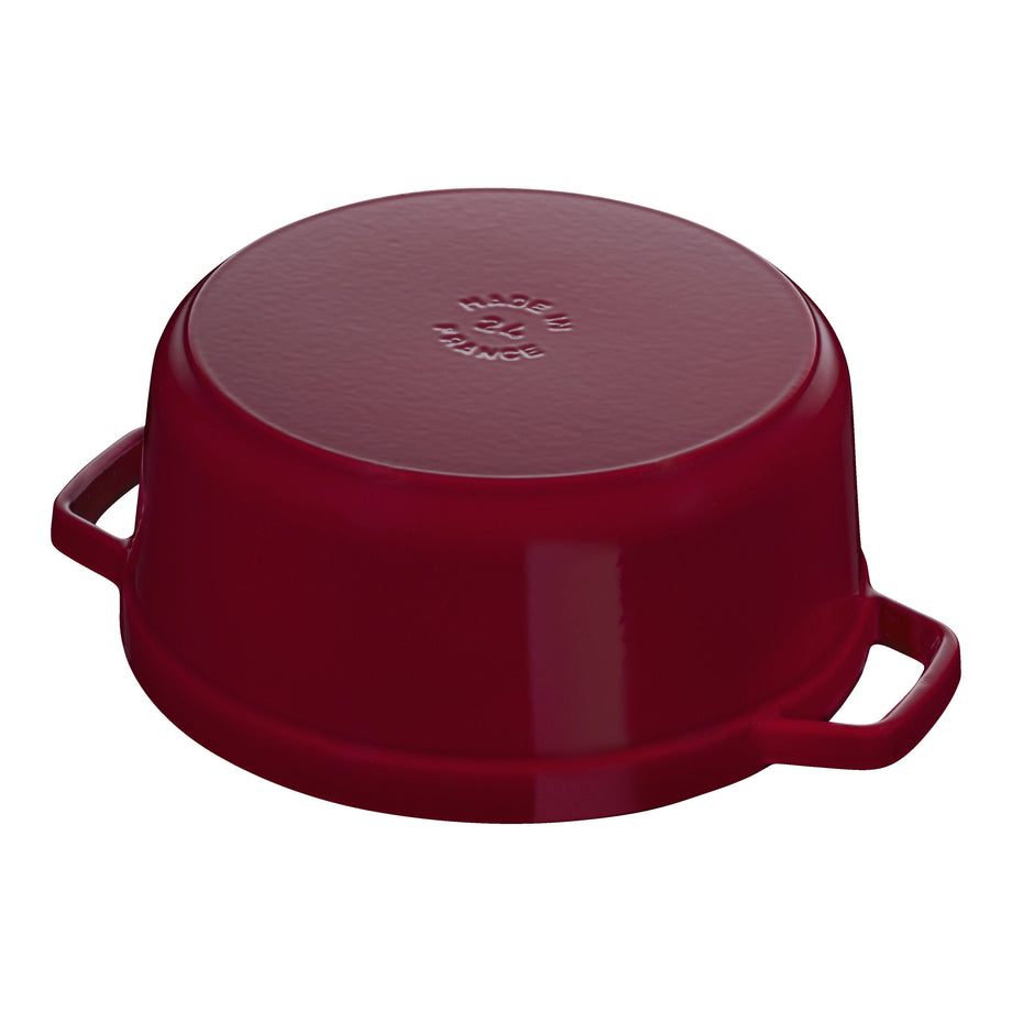 STAUB La Cocotte 3.7 L Cast Iron Round Cocotte, Bordeaux