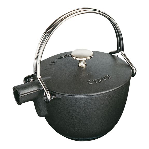 STAUB Stovetop Cast Iron Tea Pot & Kettle - Black