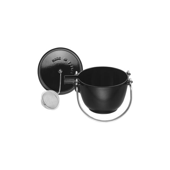 STAUB Stovetop Cast Iron Tea Pot & Kettle - Black
