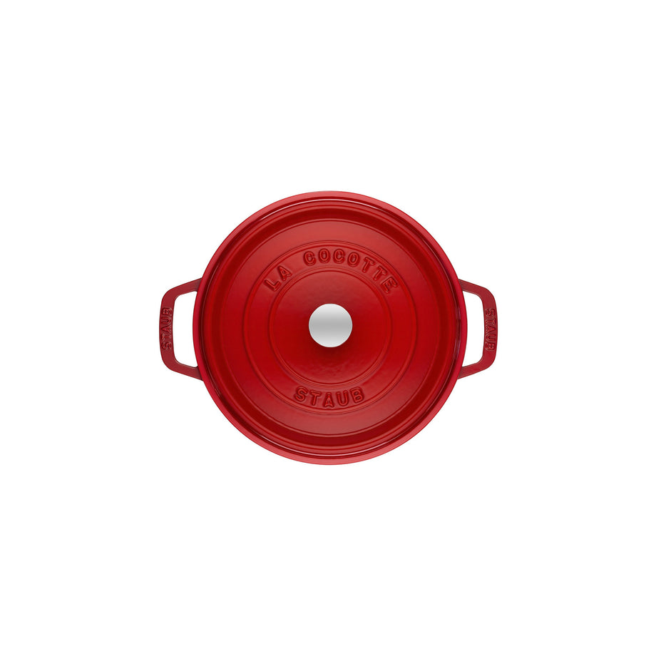 STAUB La Cocotte 2.5 L Cast Iron Round Cocotte, Cherry