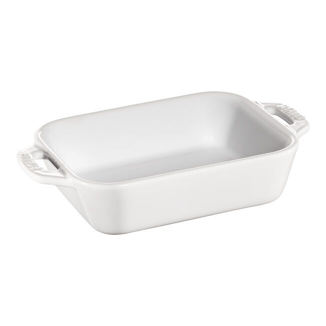STAUB Ceramic Rectangular Ovenware Dish - 400 ml / White