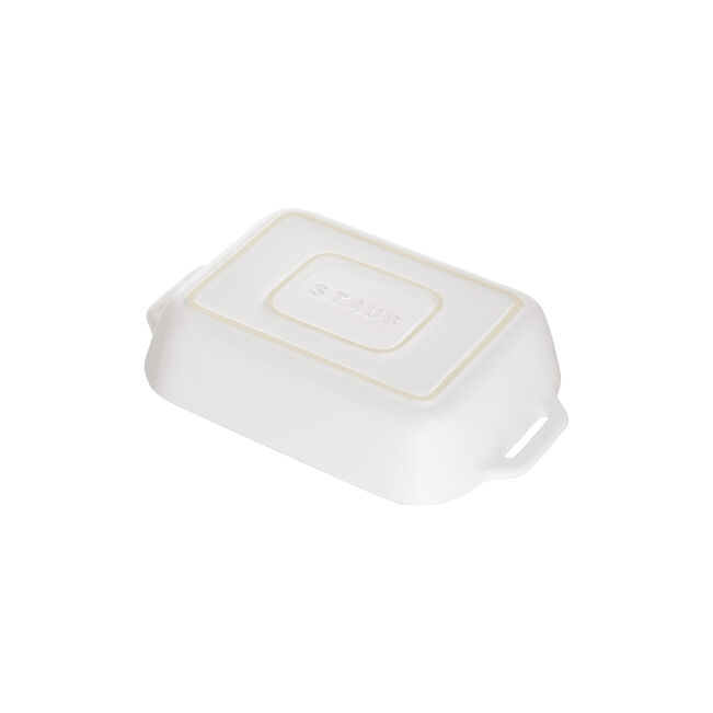 STAUB Ceramic Rectangular Ovenware Dish - 400 ml / White