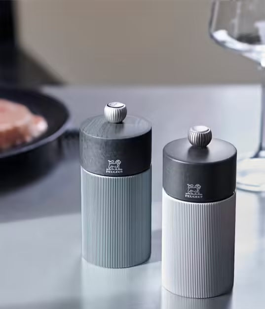 Peugeot So Chic Line Carbone Salt and Pepper Mill Gift Set with Compact Funnel
