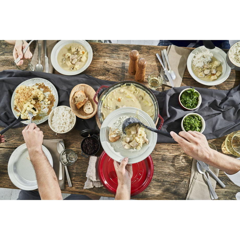 STAUB Cast Iron Round Cocotte  6.75L - Cherry