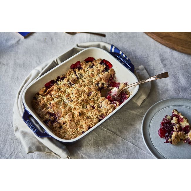 STAUB Ceramic Rectangular Ovenware Dish - 4.4L / Dark Blue