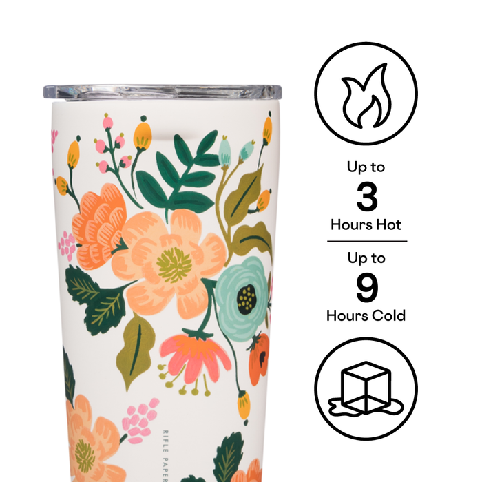 Corkcicle Rifle Paper Tumbler - Gloss Cream Lively Floral / 16oz