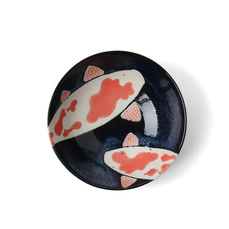 Miya Namako Koi Shallow Bowl - 5.75"