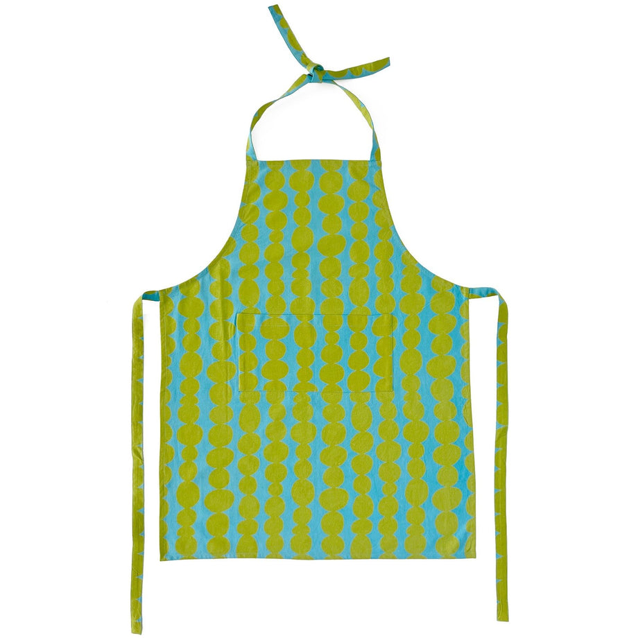 Tablier Voir Design - Petit Totem Aqua/Citron