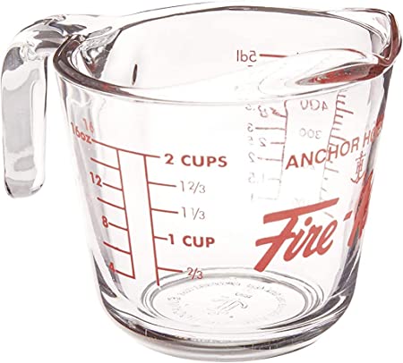 Fire King Glass Measuring Cup, Glass, 2-Cup / 500ml