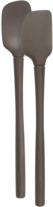 Tovolo Flex-Core All Silicone Mini Spatula & Spoonula Set - Charcoal Grey