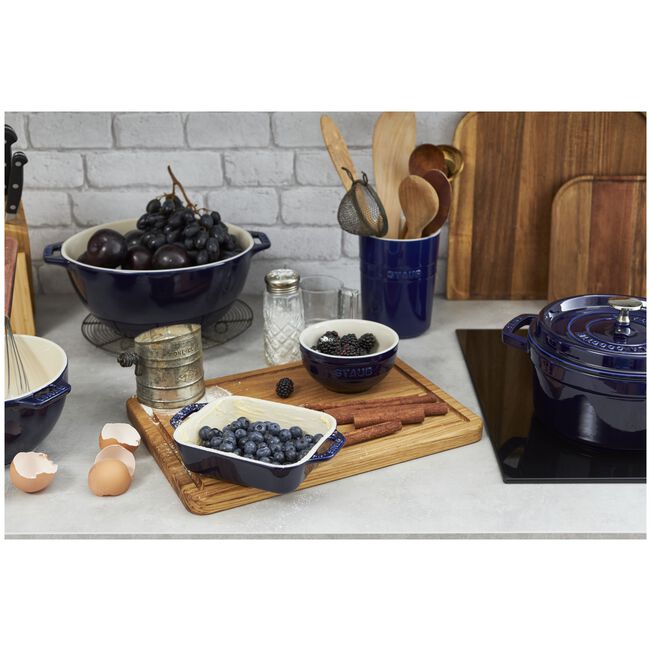 STAUB Ceramic Rectangular Ovenware Dish - 400 ml / Dark Blue