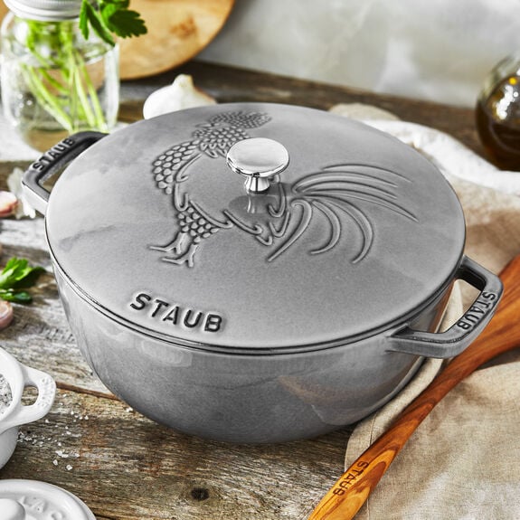 STAUB Cast Iron Round French Oven Cocotte - 3.6L / Rooster