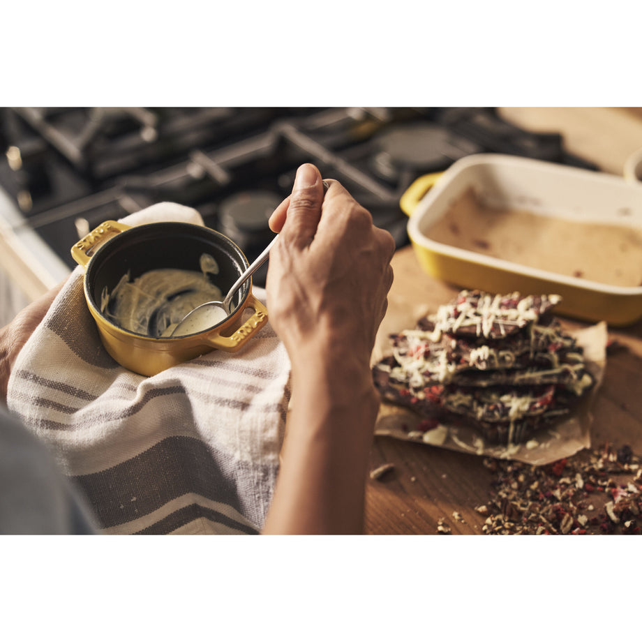 STAUB La Cocotte 250 mL Cast Iron Round Mini Cocotte, Citron