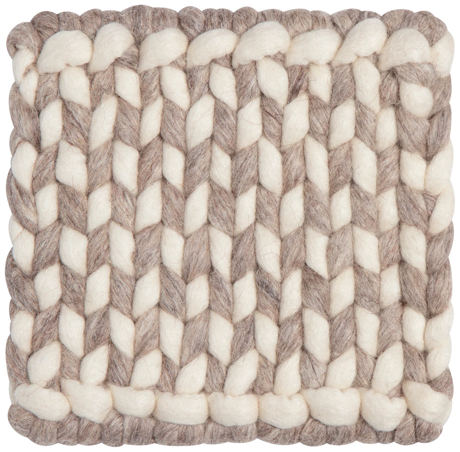Danica Braid Felt Wool Trivet - Flint