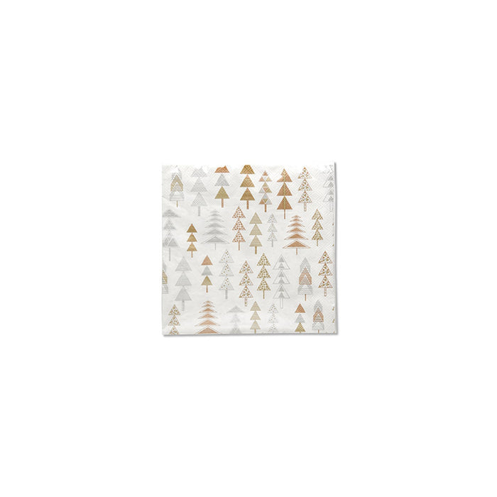 Harman Geo Tree Printed Luncheon Napkin 20Pk - Metallic