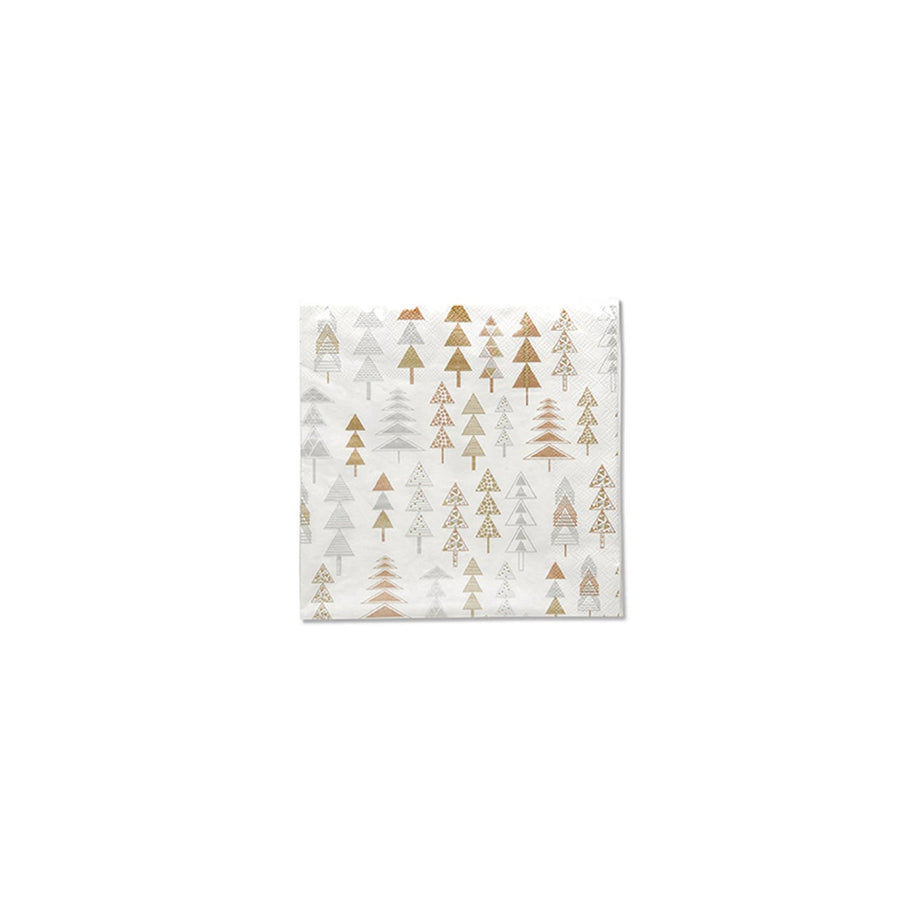 Harman Geo Tree Printed Luncheon Napkin 20Pk - Metallic