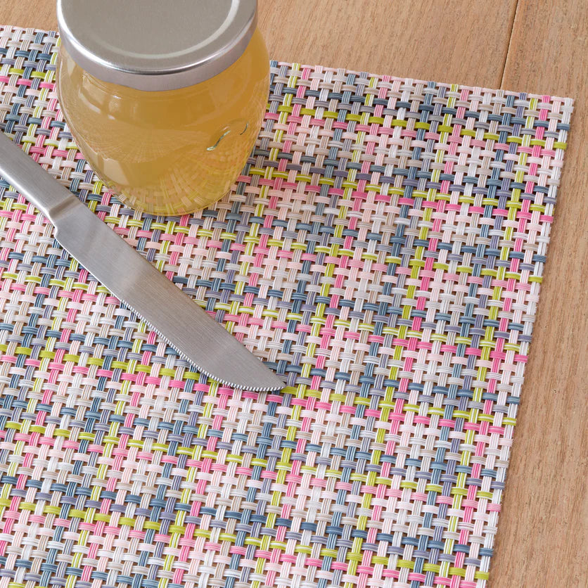 Chilewich Table Mats – Basketweave / Rectangle / Begonia - 14" x 19"