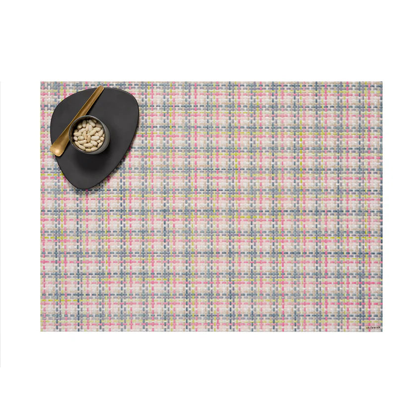 Chilewich Table Mats – Basketweave / Rectangle / Begonia - 14" x 19"