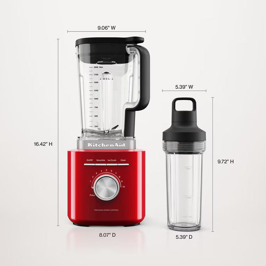 KitchenAid Pure Power Blender with Personal Blending Jar – Empire Red