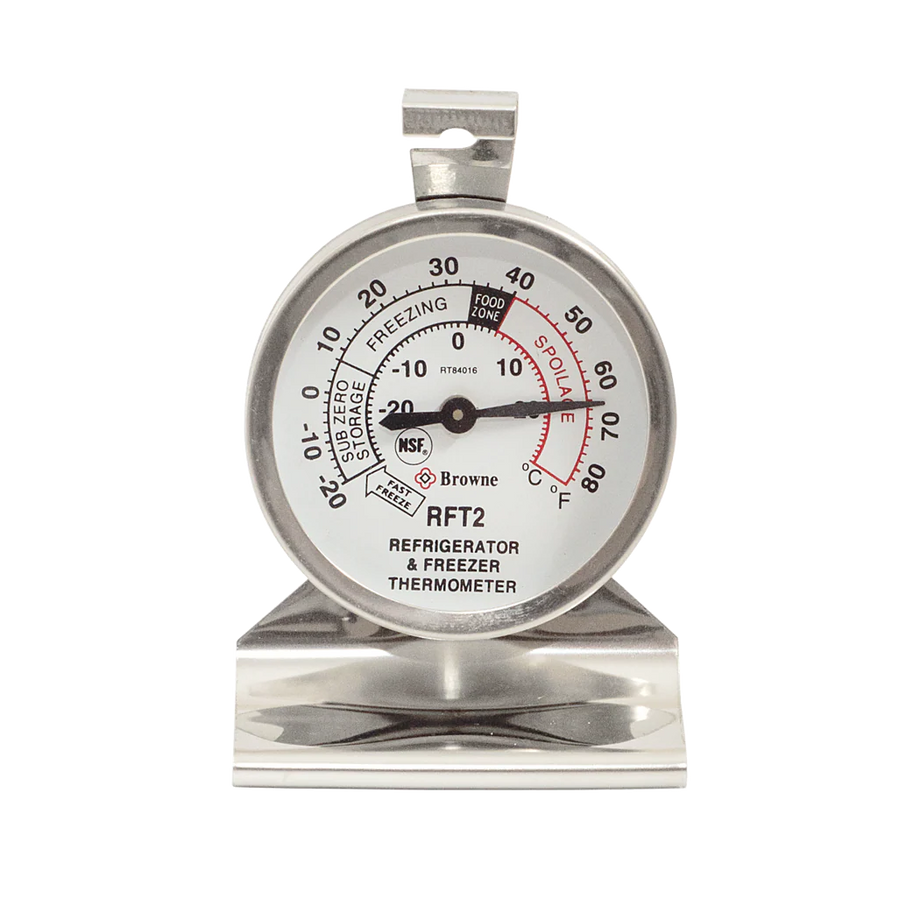 Browne Dual-Face Refrigerator & Freezer Thermometer