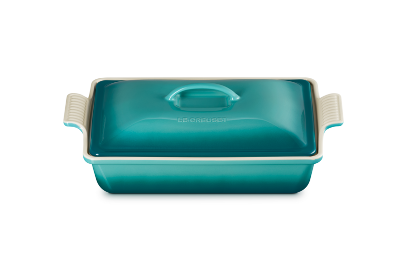 Le Creuset 3.8L Rectangular Casserole with Lid - Bleu Riviera