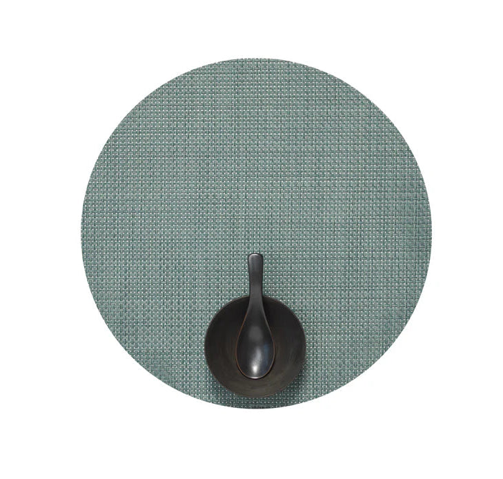Chilewich Table Mats – Basketweave / Round / Celadon