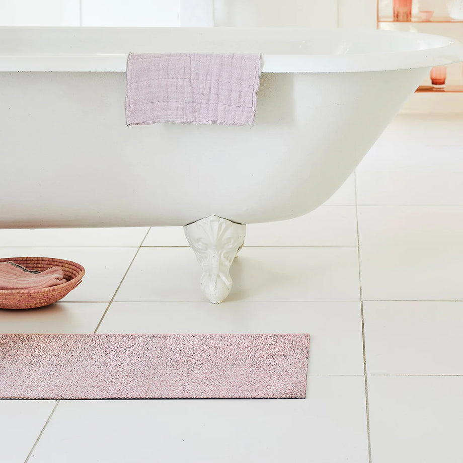 Chilewich Indoor Outdoor Utility Shag Doormat - Heathered / Blush / 18x28"